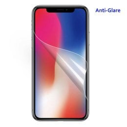 Two anti-glare protective films for iPhone XR smartphone cases. The films help reduce screen glare and provide a matte finish for improved visibility.