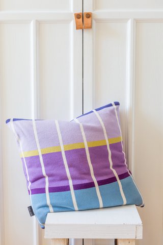 Alvin Pillow Purple, Soft Jacquard Cotton Knit