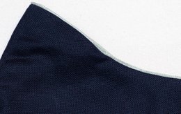 Maschera per il viso in cotone blu navy argento