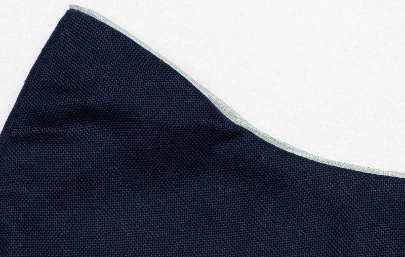 Maschera per il viso in cotone blu navy argento