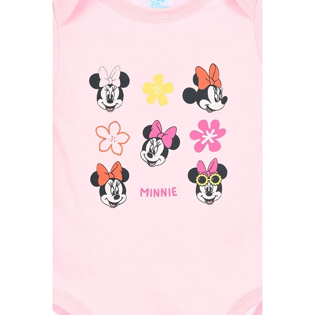 Zestaw 2 body niemowlęcych, Minnie i kwiatki