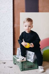 Bio Pullover " Lemon" Dunkelgrau