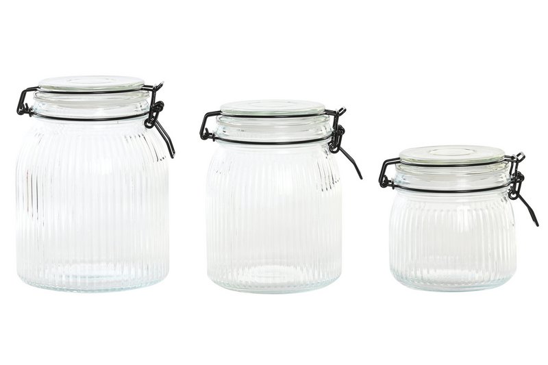 ZESTAW BOTE 3 KRYSZTAŁOWE INOX 13X13X18 1500ML 1000/600 PC205145