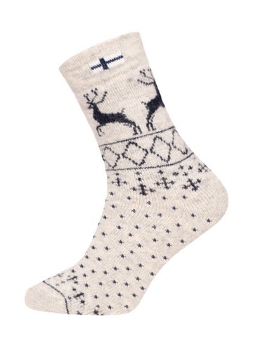 Ein Paar 80% Wollsocken Norwegen Flagge & Norweger Design