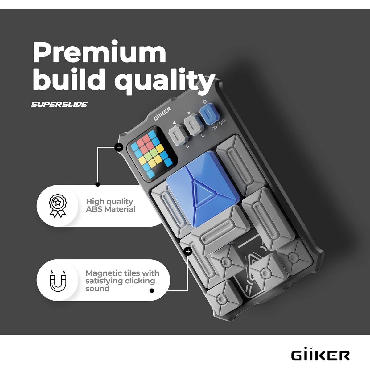 GiiKER Super Slide Puzzle-Spiel, GRAU