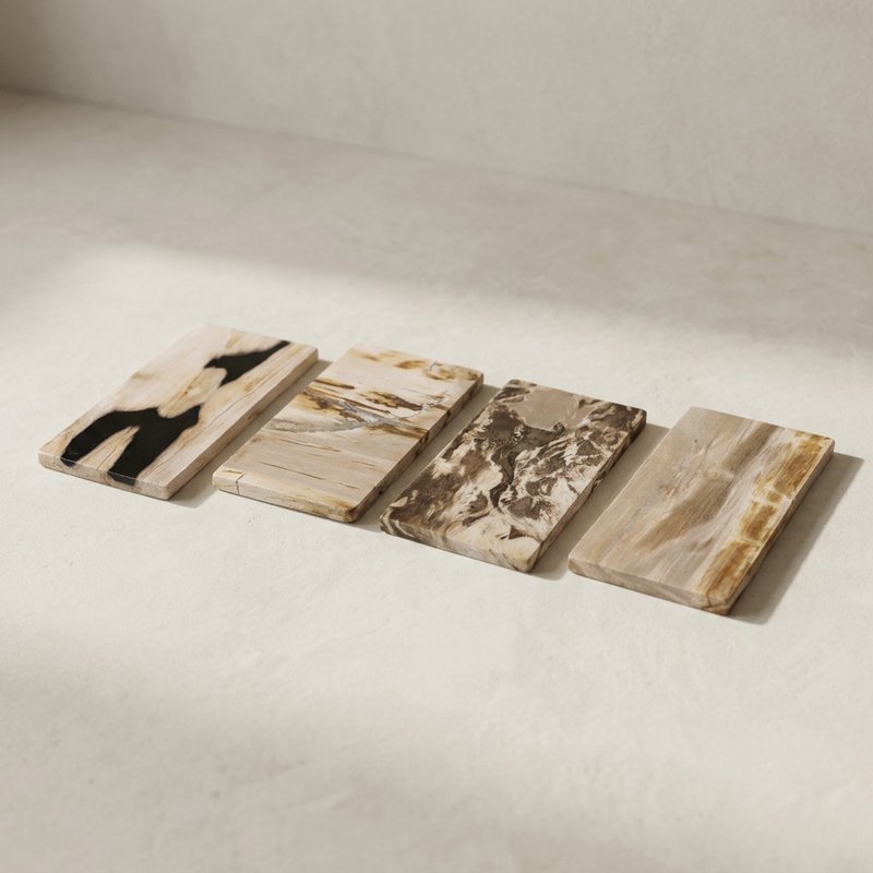 Tablett aus versteinertem Holz – 20 × 10 cm | Gemischte Auswahl