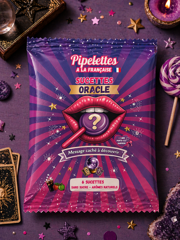 Box of personalized “ORACLE” themed lollipops
