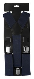 Suspenders total length 95 cm, dark blue