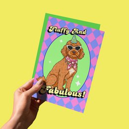 Flauschig und fabelhaft! Lustige Hunde-Geburtstagskarte