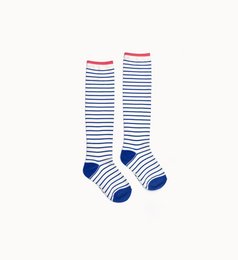 Striped knee-high socks for kids, available in sizes 21-23, 24-27, 28-31, and 32-35.
