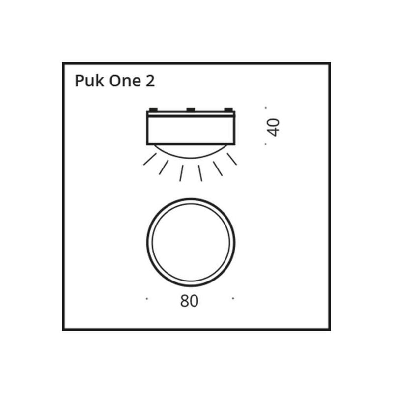 Faretto LED da parete e soffitto Puk One 2
