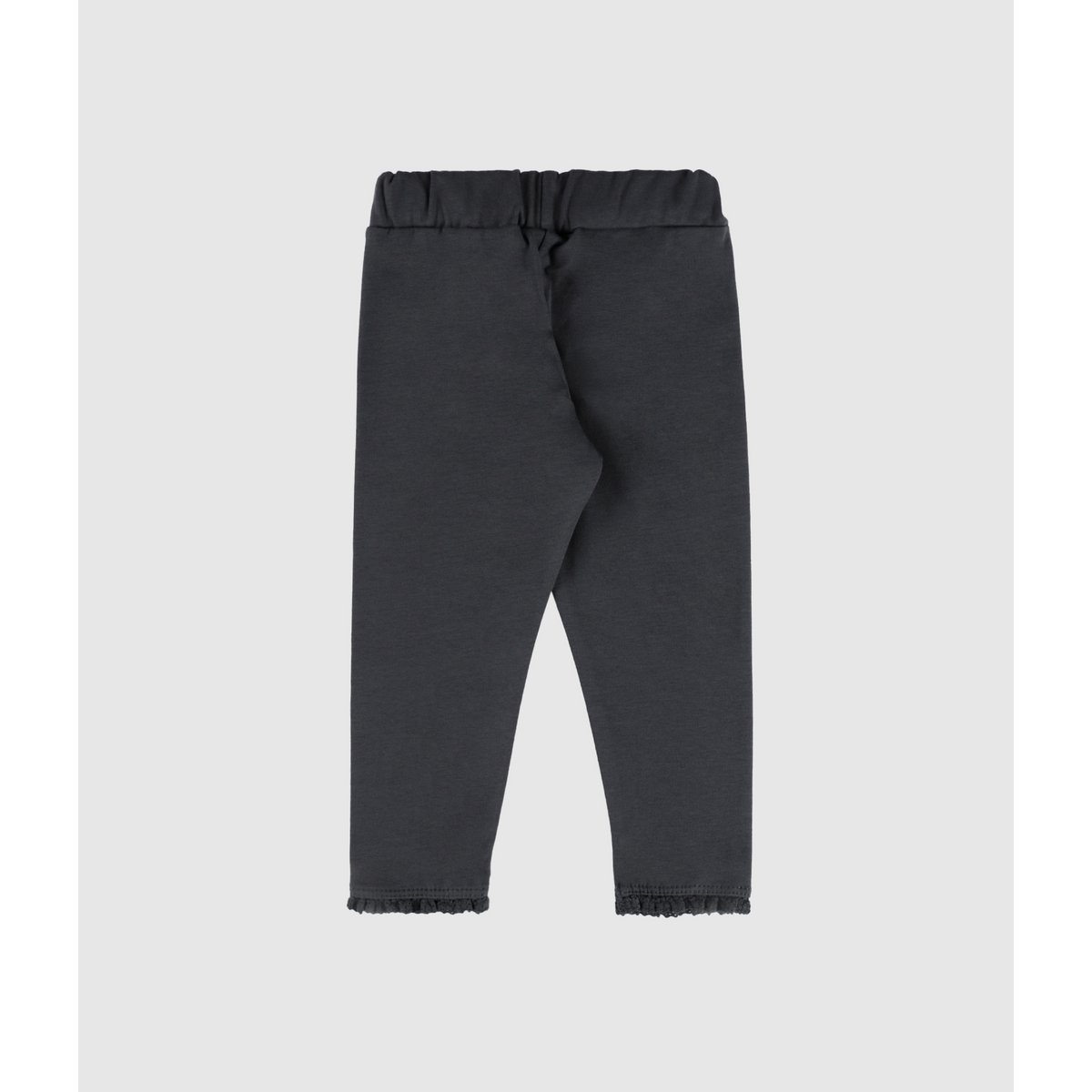 Geborstelde jersey legging met kanten afwerking voor meisjes