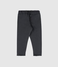 Geborstelde jersey legging met kanten afwerking voor meisjes