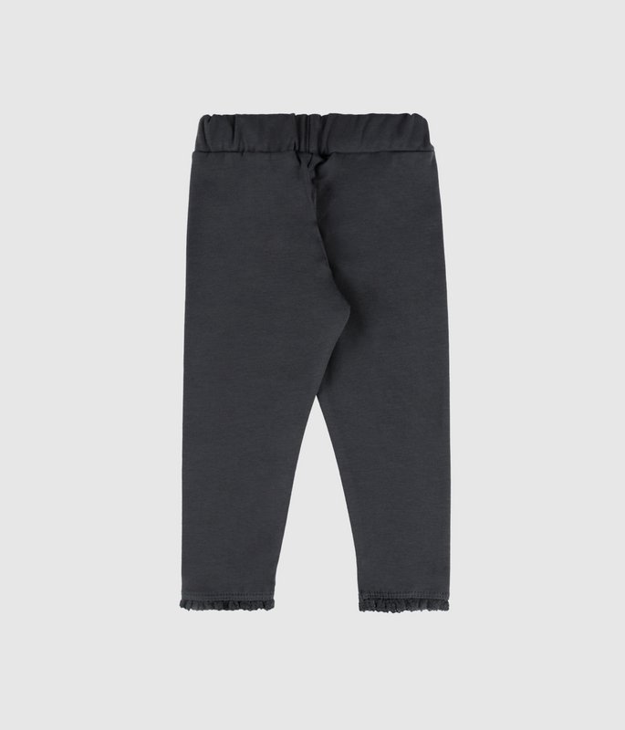 Geborstelde jersey legging met kanten afwerking voor meisjes