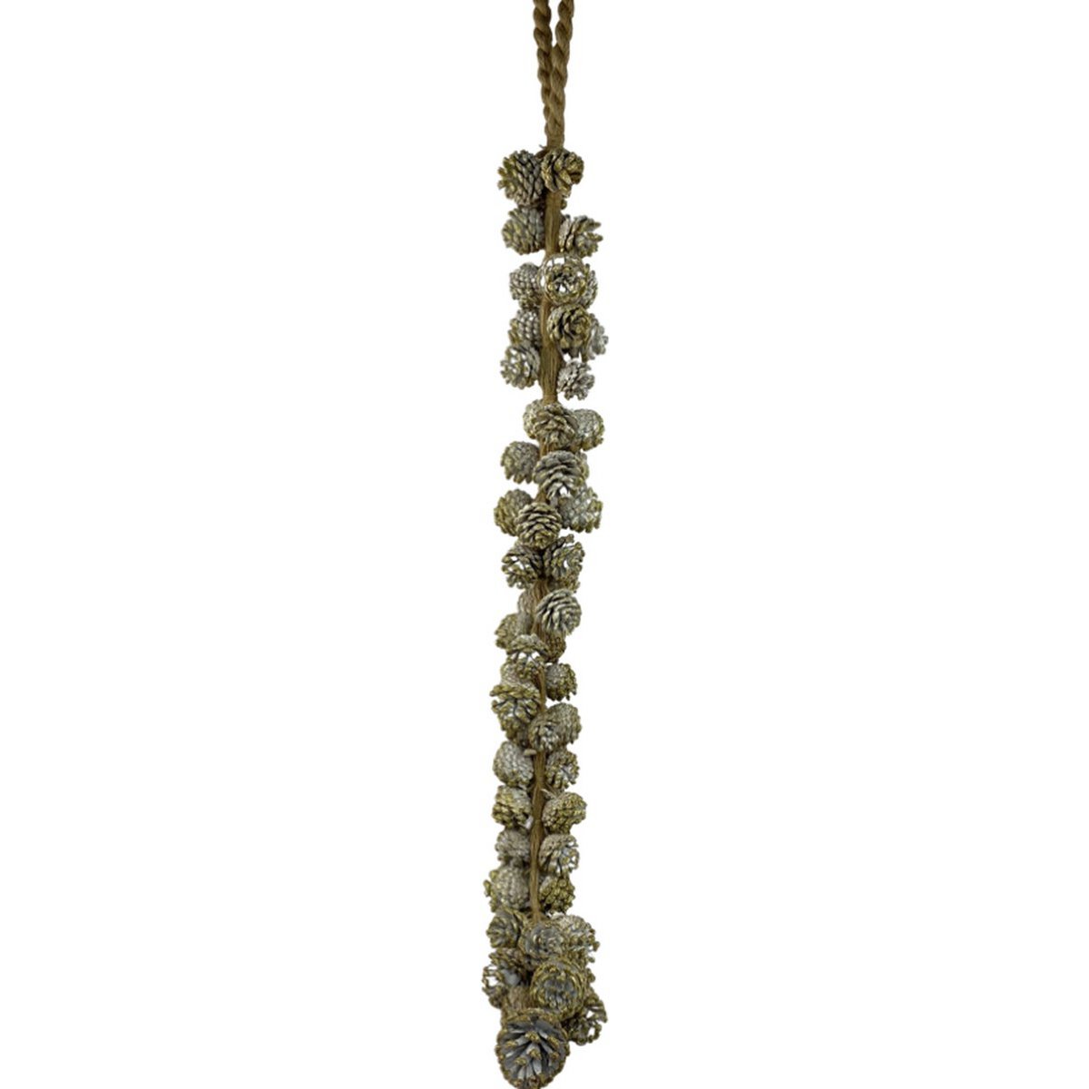 Kerst decoratie slinger - Garland white | 110 cm | Extra lange kerst slinger van natuurlijke materialen | Wit