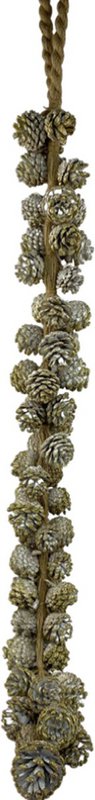 Weihnachtsdeko Girlande - Girlande weiß | 110cm | Extra lange Weihnachtsgirlande aus Naturmaterialien | Weiß