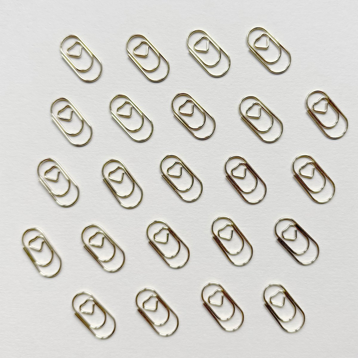 Bracket Heart Heart Clip Gold Metal Office Clip Paper Bracket (PU = 10 stuks)