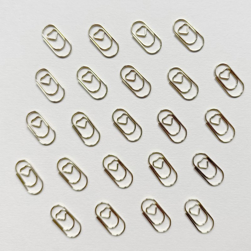 Bracket Heart Heart Clip Gold Metal Office Clip Paper Bracket (PU = 10 stuks)