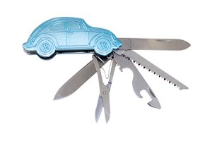Volkswagen VW Beetle 3D Pocket Knife in Gift Tin - Blue