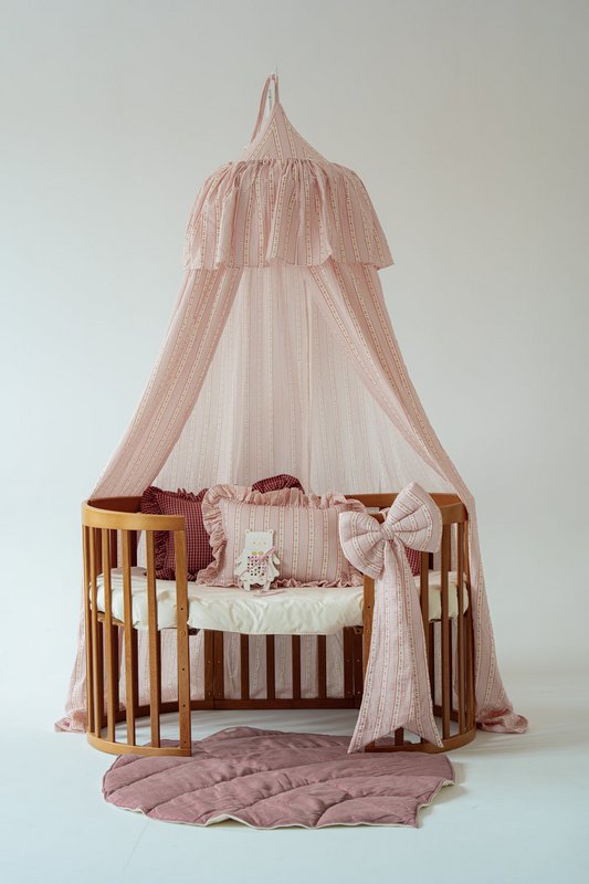 Nursery muslin canopy with ruffle "Vintage style"