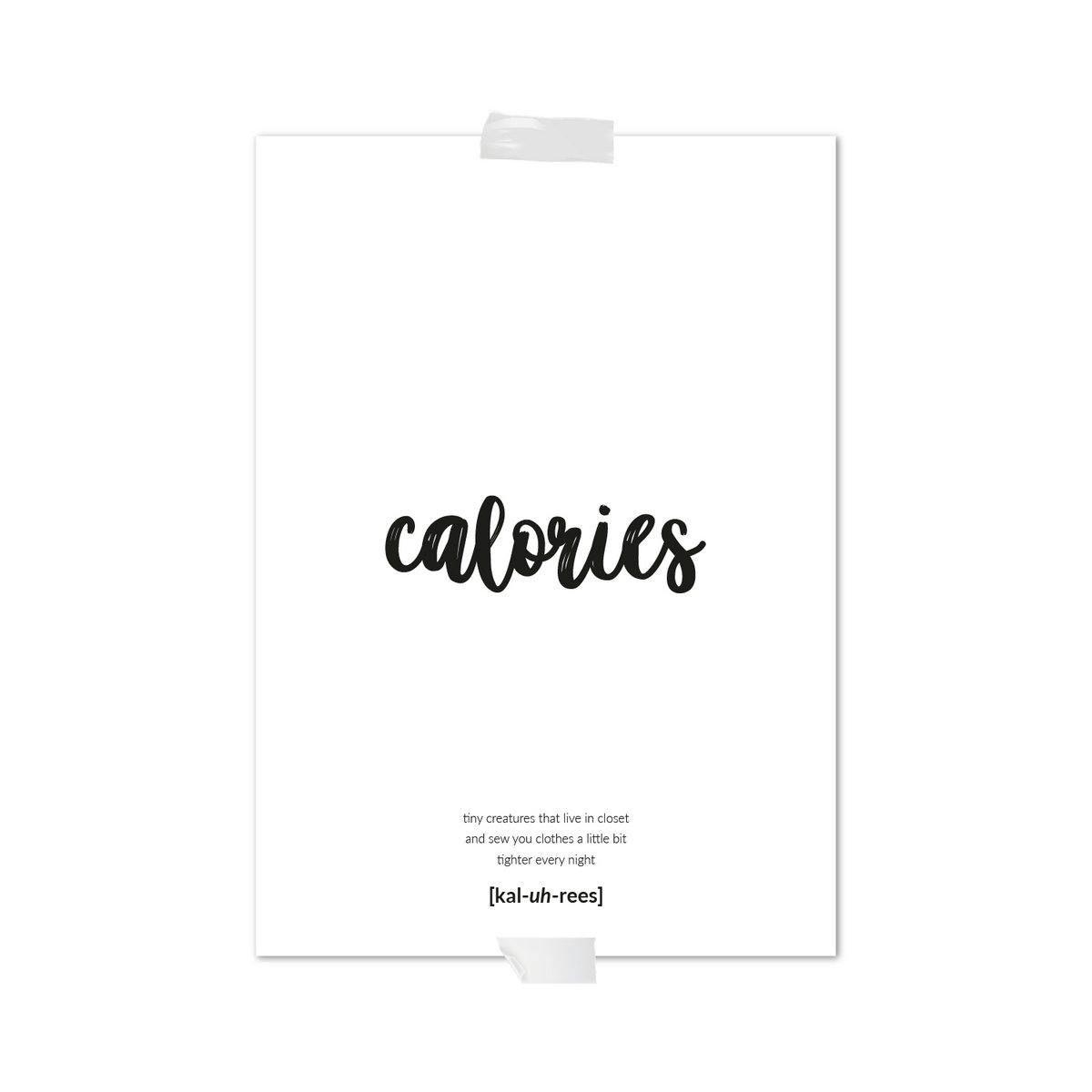 Calories | Poster (A3)