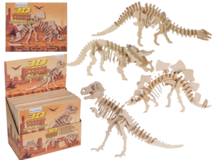 Natürliches 3D-Holzpuzzle, Dinosaurierskelett I,