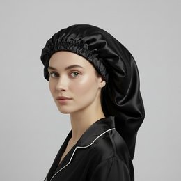 YOSMO 100 % Mulberry Silk Sleep Hårklud – Stor – Til langt, tykt og krøllet hår