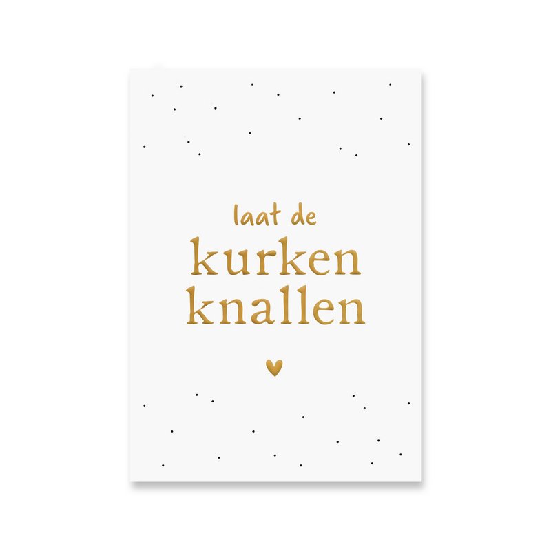 Kort, der knækker propper | guldfolie