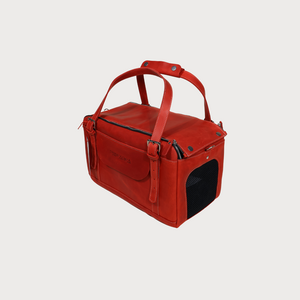 Leather Pet Carrier Bag – Handmade Travel Bag for Dogs & Cats, Genuine Leather, Designed in Vienna