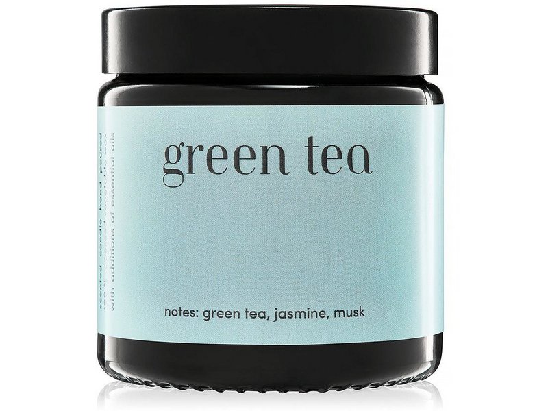 Candela profumata "Tè Verde" cera di colza 100% naturale 120g