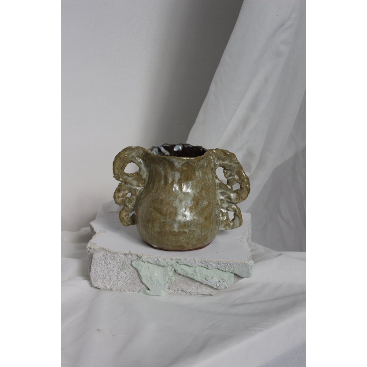 Unique Green Handmade Ceramic Vase