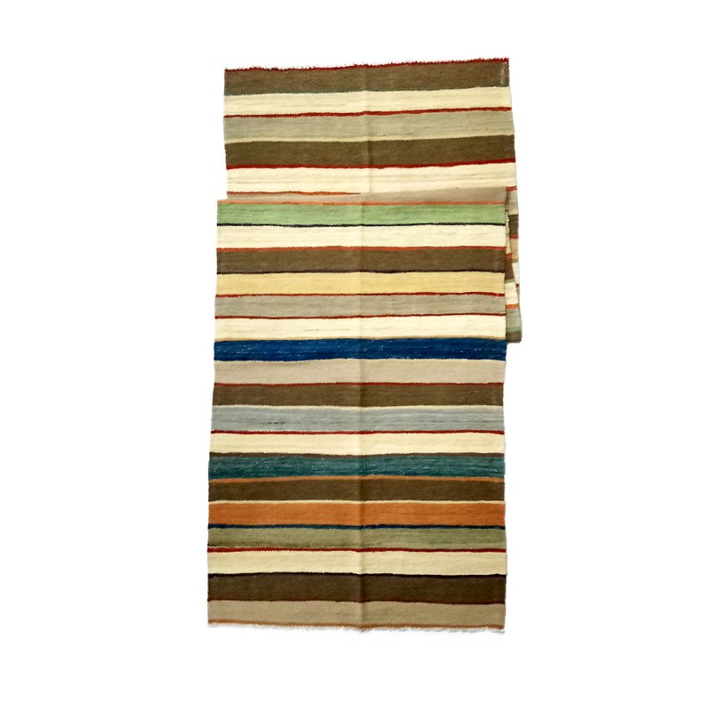 Kilim Runner Doble Tira Española Hecho A Mano