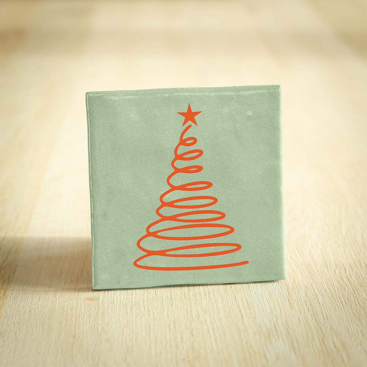 Tegeltje Kerst - Lichtgroen - Kerstboom