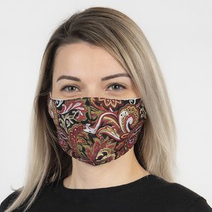 Mundkappenwaschable 13x26 cm braune schwarze Baumwoll Mundmaske