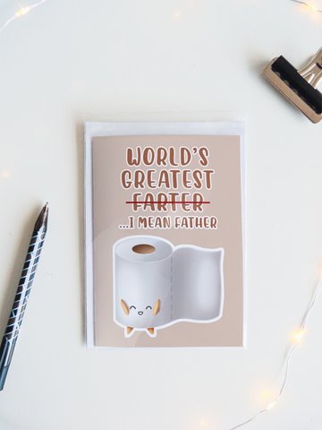 World's Greatest Farter | Fathers Day Card | Funny Greeting Card