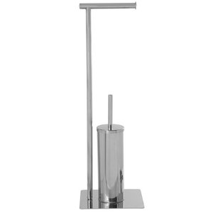 METAL CHROME TOILET ROLL HOLDER GLOSS FINISH _18X22X67CM LL87164