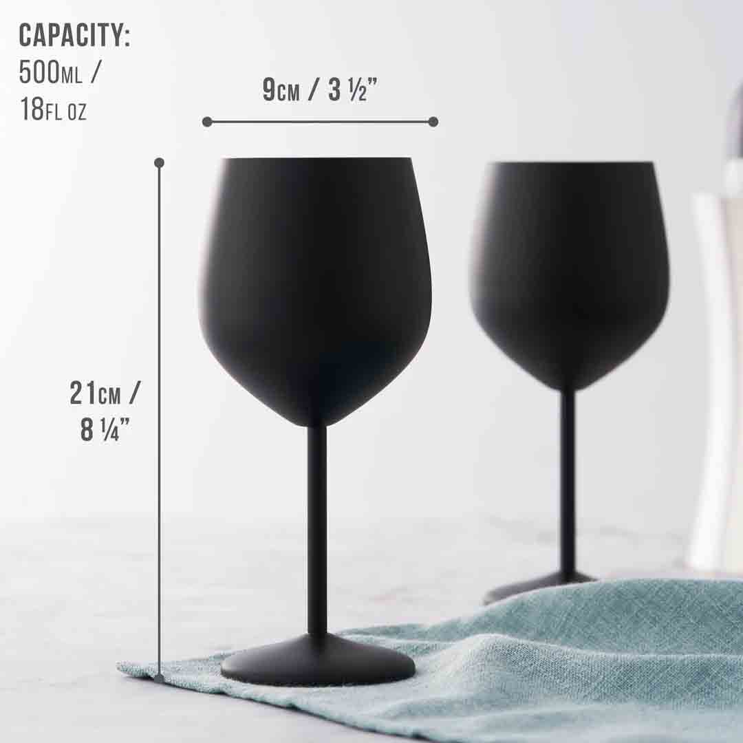 Vino in vetro matto nero 4x50cl