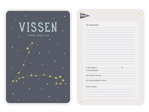 Meilenstein-Geburtsposter Sternzeichen - Fische