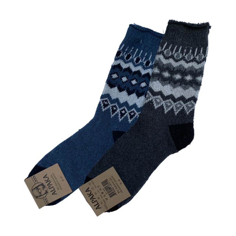 chaussettes homme alpaga green-goose - 2 paires - 100%