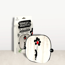 Banksy Car Side Curtain (44x35cm) - Floating Girl
