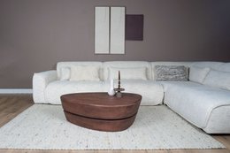 Stolik kawowy Kiva 107 x 80 cm - Drewno Espresso Mango