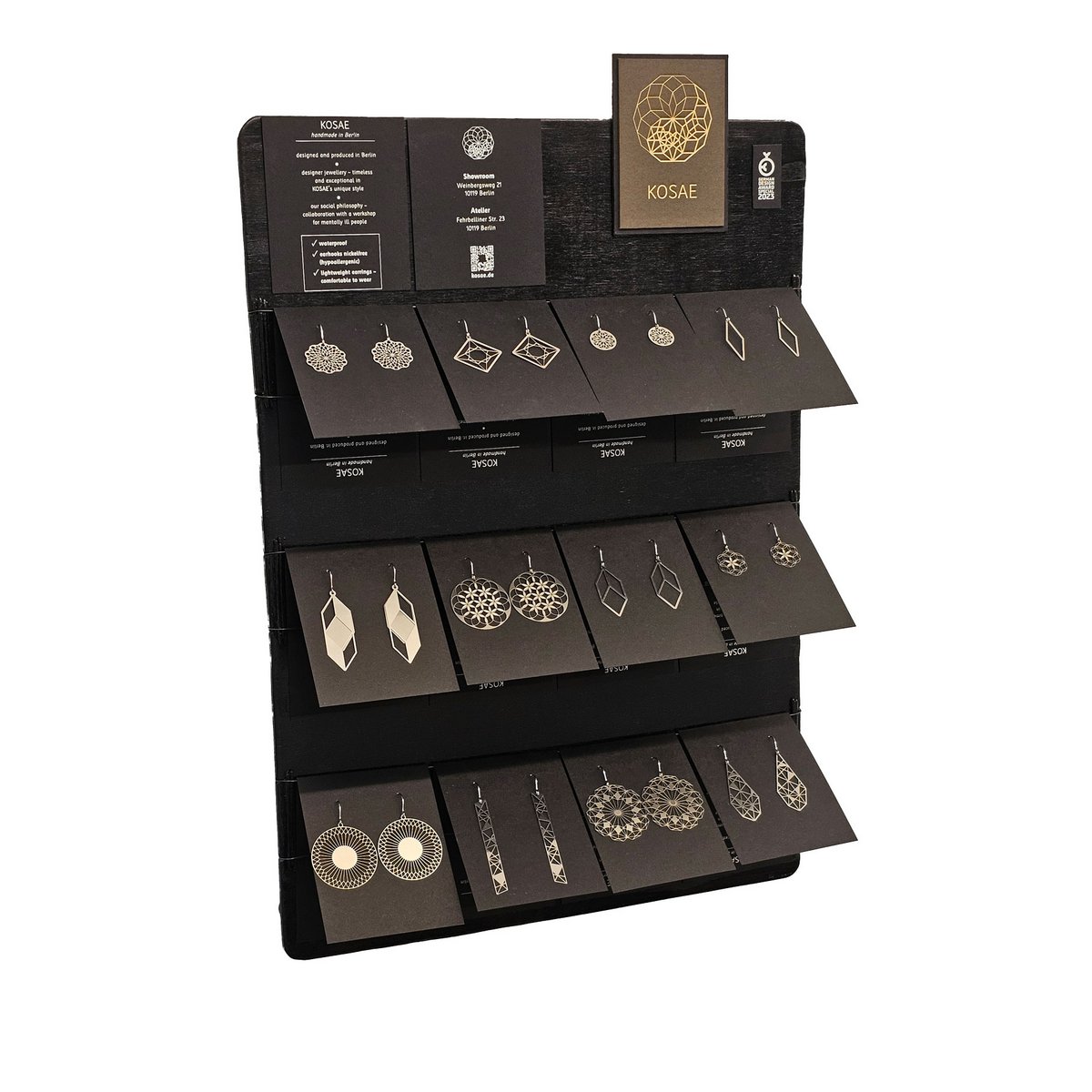 Earrings "Radial Simplex" | gold plated