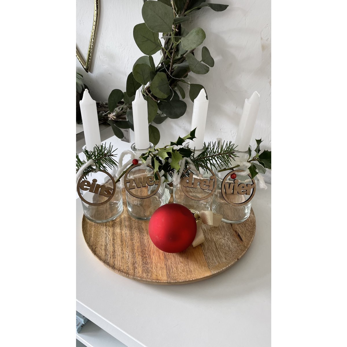 Cijfers voor adventskrans