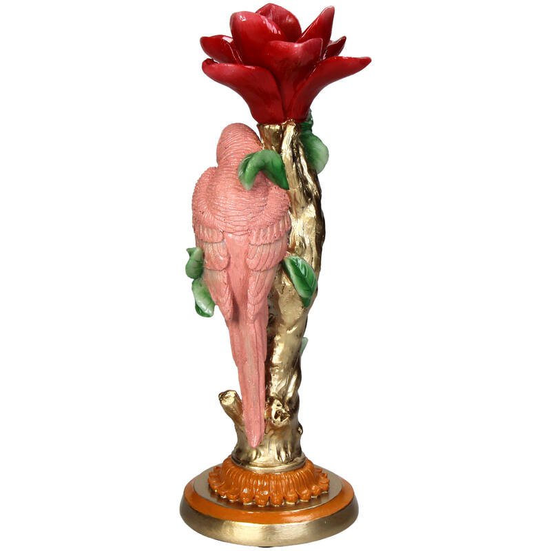 Candle Holder - Pink Parrot ↑ 26 cm