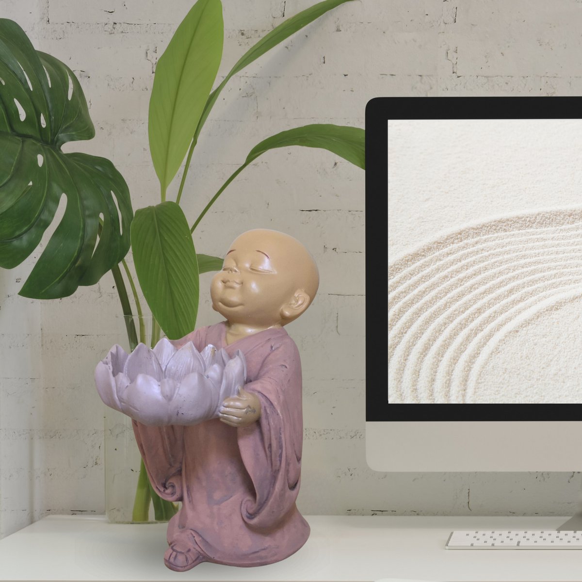 Statuetka Buddy Świecznik CH01 - Świecznik Tealight - Dekoracja Zen i Feng Shui - Szczęśliwy przedmiot - Pomysł na prezent Zen