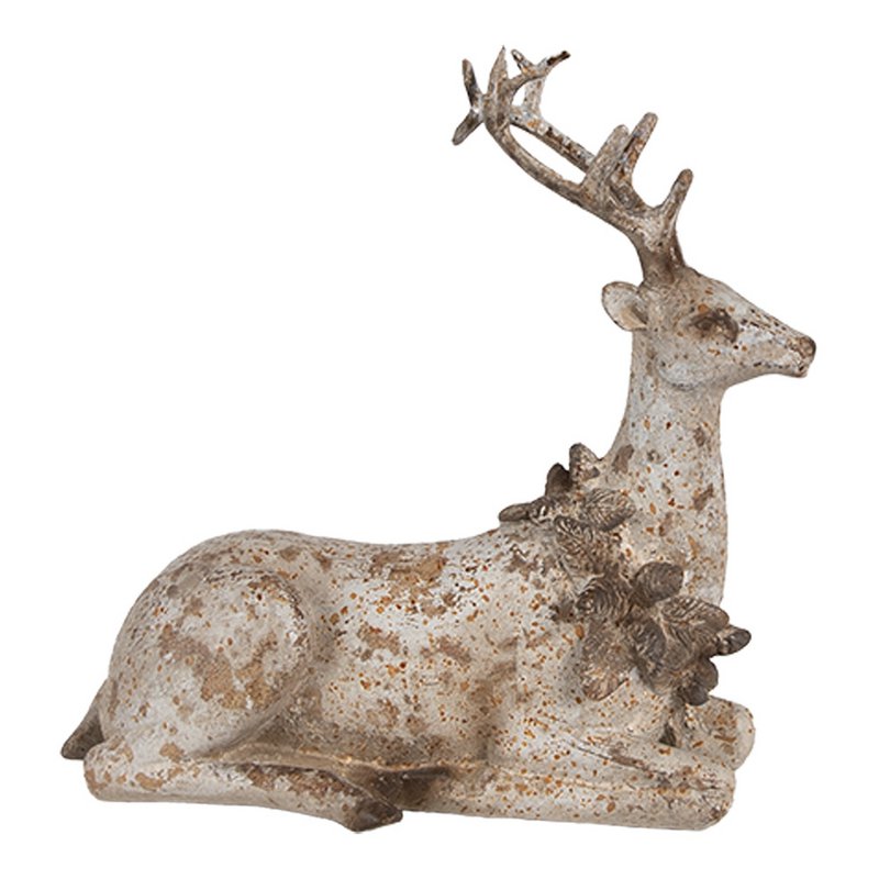 Decoratie Beeld Set van 2 Hert 20/12 cm Bruin Kunststof