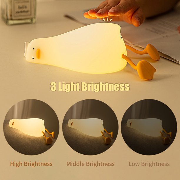 Luce notturna Lie In Peace Duck con 3 posizioni e timer da 30 minuti
