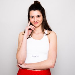 Cross Back Sports Bra - White
