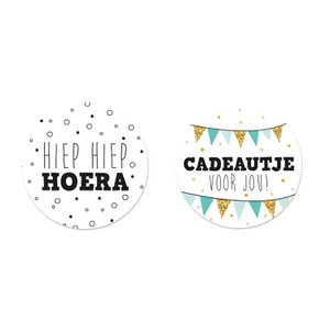 Cadeausticker set 6 stuks