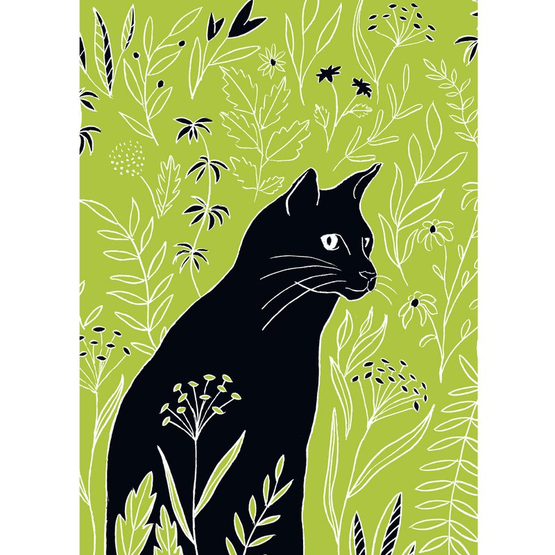 Poster | Katze & Wiese